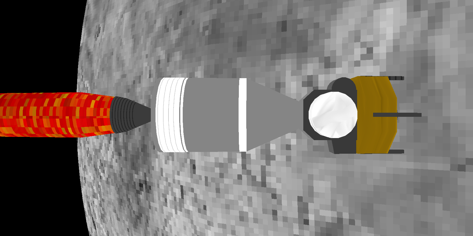 Mise en orbite des deux modules
